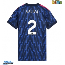 Arsenal William Saliba #2 Bortedrakt Dame 2025-26 Kortermet